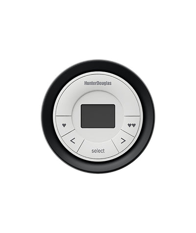 Hunter Douglas Surface Remote White on Black Scene