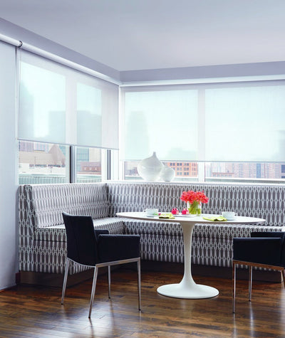 Hunter Douglas Screen Shade Roller Blind in Yakima Valley, Washington, and Oregon Dining Room Window
