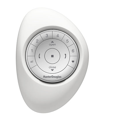 Hunter Douglas Pebble Remote White on White