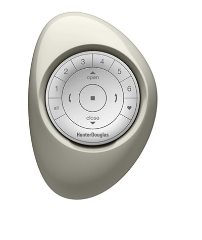 Hunter Douglas Pebble Remote White on Oyster