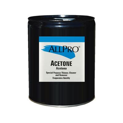 5 Gallons of ALLPRO Acetone, available at Standard Paint & Flooring.