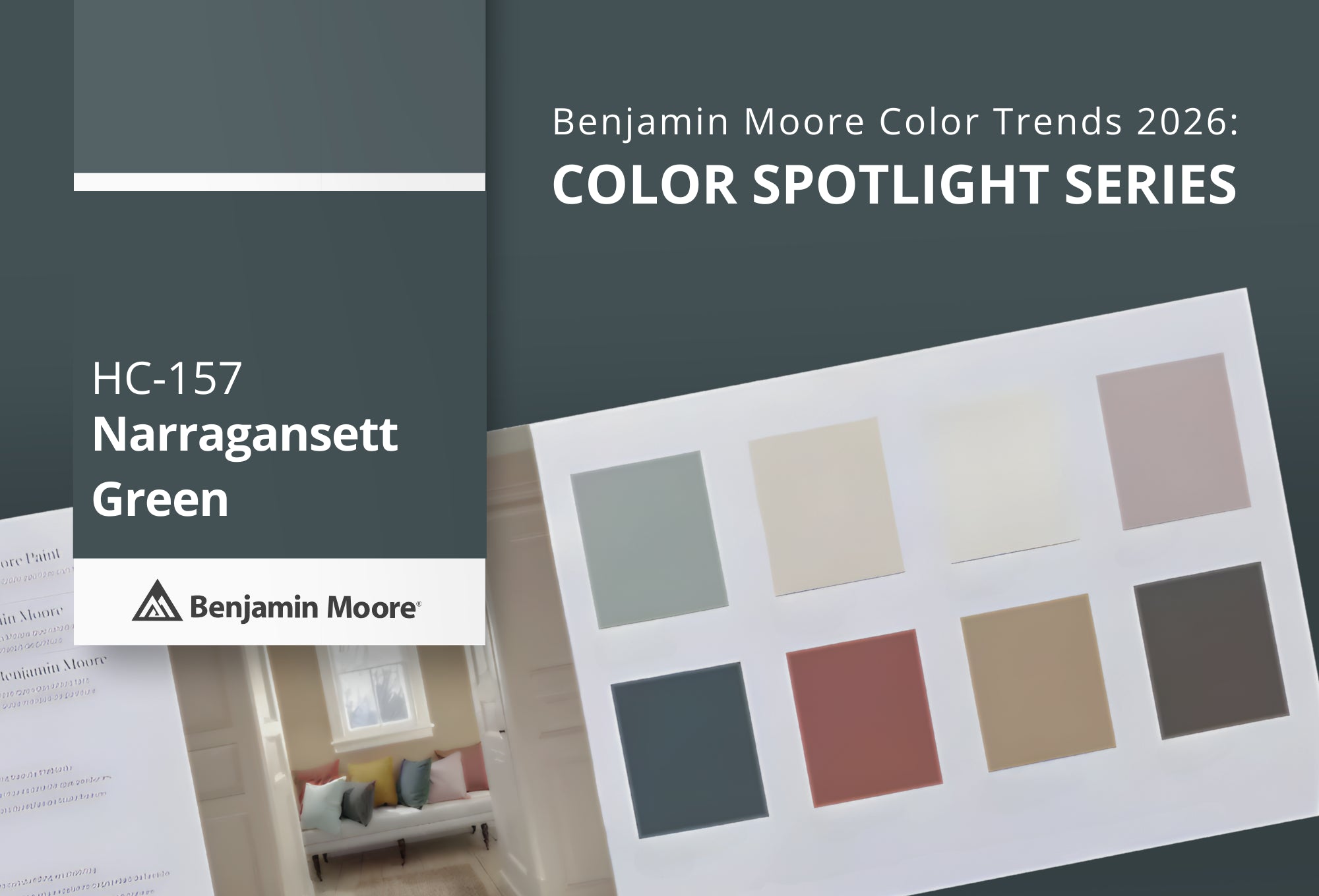 Narragansett Green HC‑157 | Benjamin Moore Color Trends 2026 | Standard Paint & Flooring