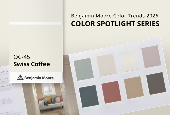 Swiss Coffee OC‑45 | Benjamin Moore Color Trends 2026 | Standard Paint & Flooring