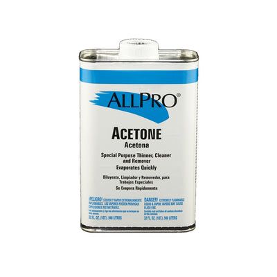 Quart of ALLPRO Acetone, available at Standard Paint & Flooring.