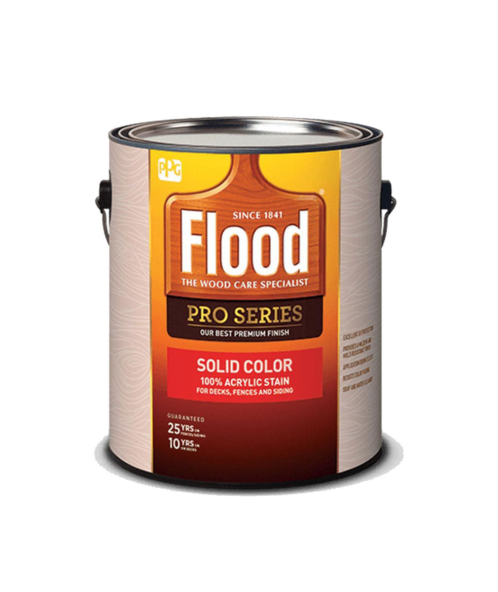 PPG Flood Pro exterior stain in solid color. Buy at Standard Paint & Flooring.