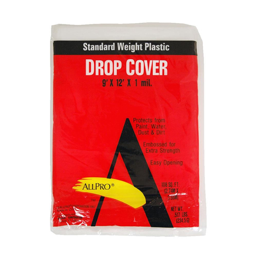 ALLPRO 9' X 12' Plastic Drop Cloth 1 mil
