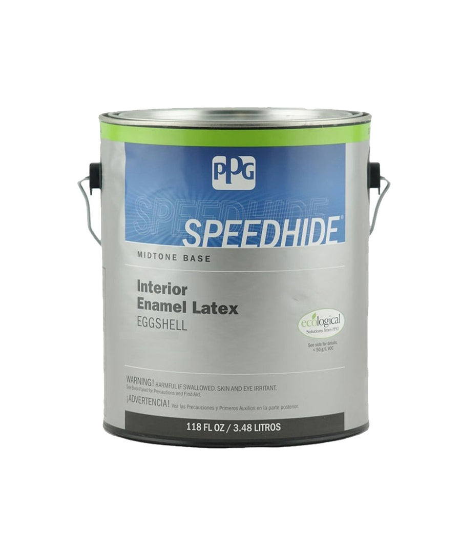 Speedhide Interior latex paint in eggshell sheen. Buy at Standard Paint & Flooring.