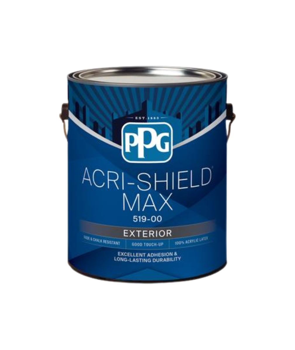 Acri-Shield Exterior Paint in a Satin finish available at Standard Paint and Flooring in Washington State.