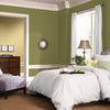 FLLW144 Wright Autumn Green PPG Paint Color in a bedroom at Standard Paint & Flooring