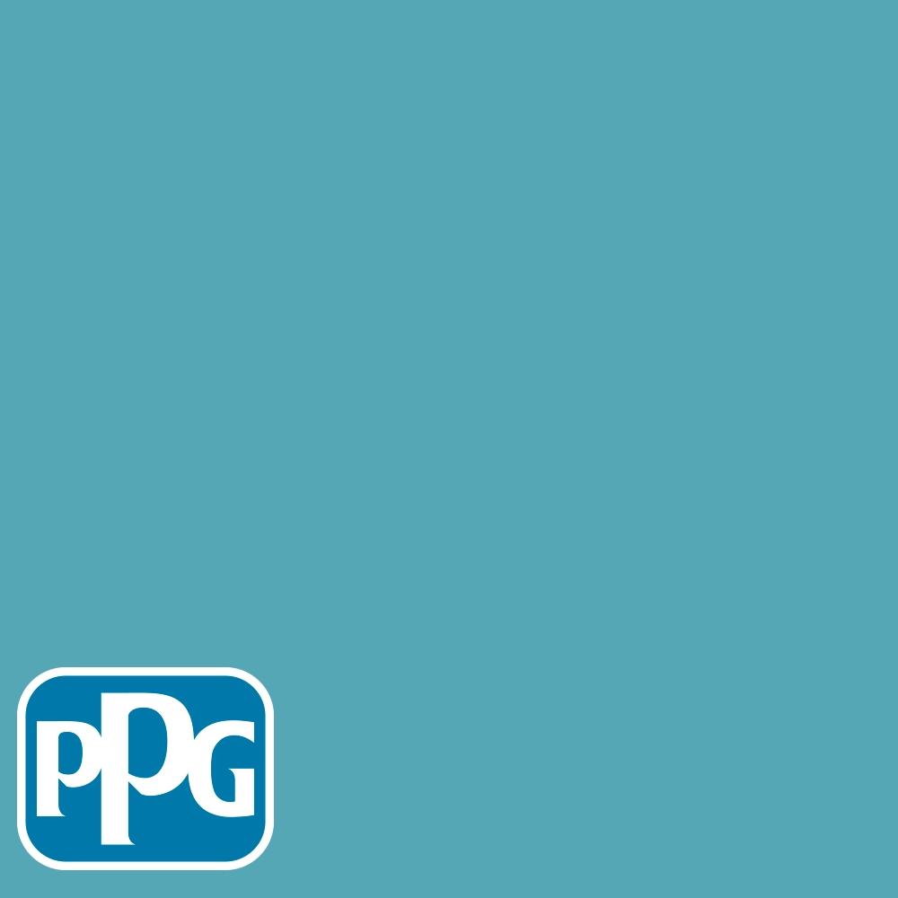 PPG1235-5 Blue Calypsopaint color chip from PPG Paint's Voice of Color pallette.
