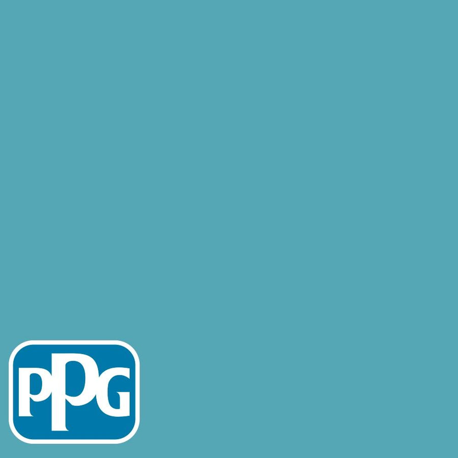 PPG1235-5 Blue Calypsopaint color chip from PPG Paint's Voice of Color pallette.