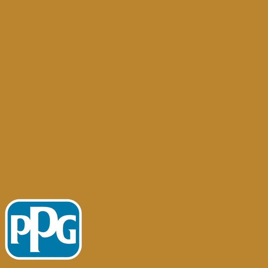 PPG1208-7 Gothic Goldpaint color chip from PPG Paint's Voice of Color pallette.