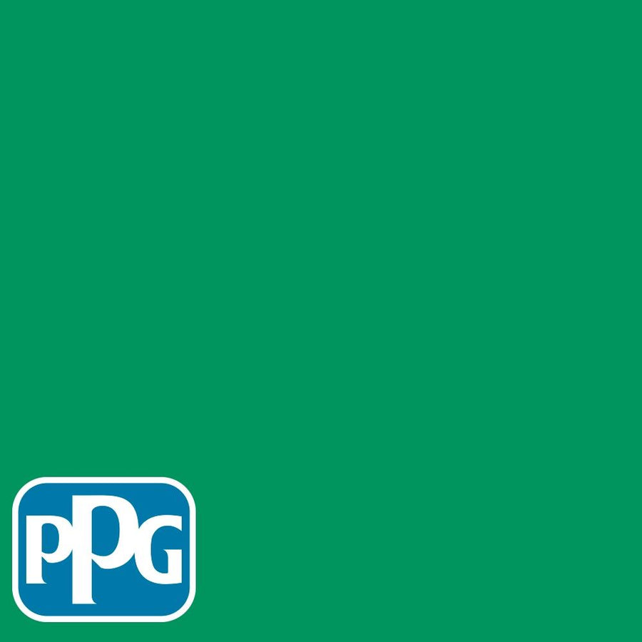 PPG1227-7 Green Glosspaint color chip from PPG Paint's Voice of Color pallette.