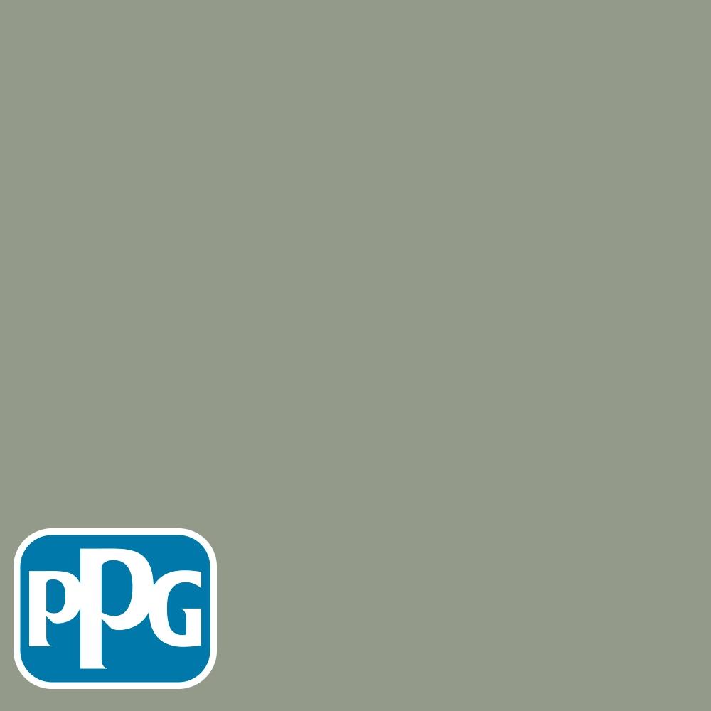 PPG1128-5 Green Tea Leafpaint color chip from PPG Paint's Voice of Color pallette.