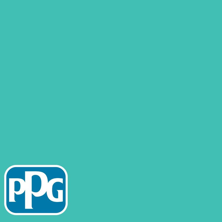PPG1232-5 Tint Of Turquoisepaint color chip from PPG Paint's Voice of Color pallette.