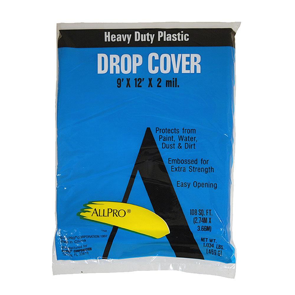 ALLPRO 9' X 12' Plastic Drop Cloth 2 mil