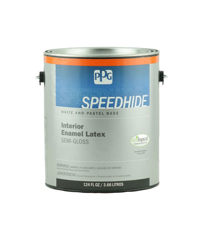 Speedhide Interior latex paint in semi-gloss sheen. Buy at Standard Paint & Flooring.
